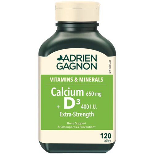 ADRIEN GAGNON calcium extra+ vitamin d loz. 120x650Mg Slike