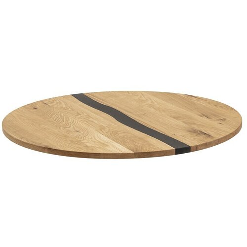 EXCLUSIVHOLZ Mizna plo&scaron;ča Epoxid (Hrast, Premer: 80 cm, Debelina: 2 cm) Cene