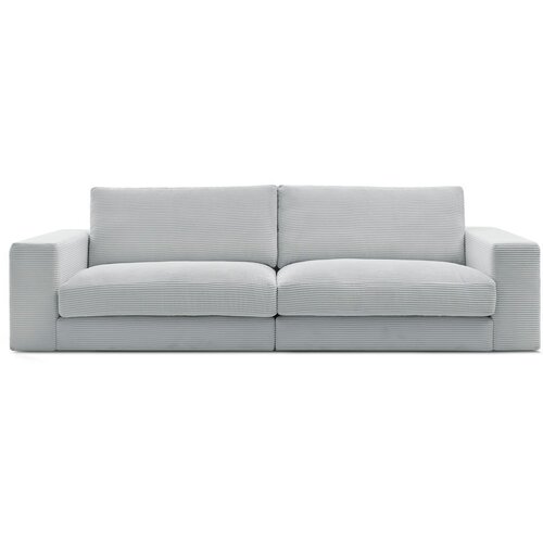 Bobochic Paris Svijetlo siva sofa od samta 274 cm Leonard – Cene