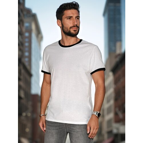 DStreet T-shirt męski basic biały Slike