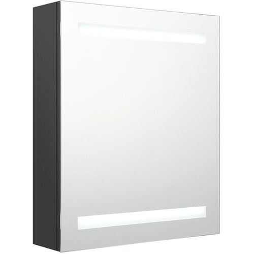 Maison Chic LED Kopalniška omarica - Kopalniški kabinet z ogledalom antracitna 50x14x60 cm, (21794679) Cene