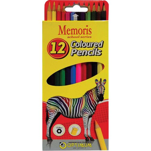  Drvene boje OPTIMUM memoris zebra 12kom Slike
