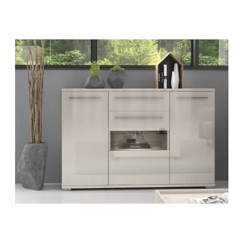 Jela KOMODA RADDA PIANO K150V-3KS1F/PN SA RASVJETOM Slike