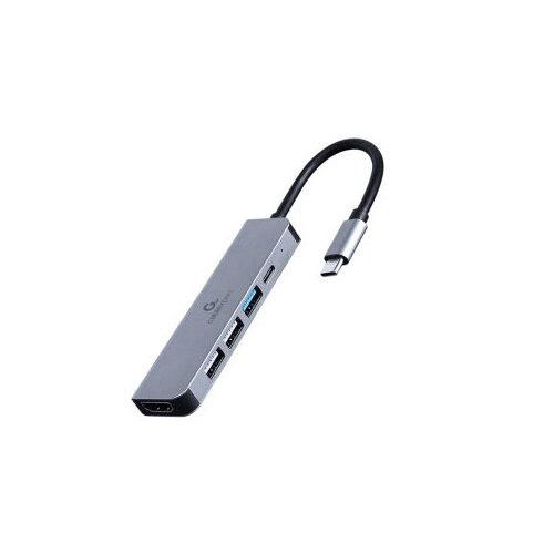 Docking station USB adapter Type-C 5-in-1 multi-port adapter Hub + HDMI + PD, GEMBIRD A-CM-COMBO5-03 Slike