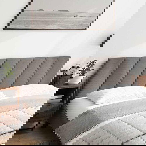 Maison Chic Posteljno vzglavje - Vzglavna omarica - Vzglavna stranica taupe 160 cm blago, (21704170) Cene
