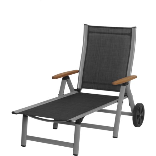 Vrtni ležalniki in počivalniki ASS COMFORT aluminijasti ležalnik &amp;ndash; srebrn + črn Slike