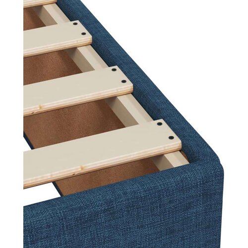VidaXL Krevet s oprugama i madracem plavi 180x200 cm od tkanine Slike
