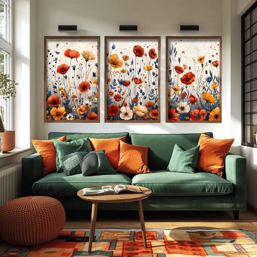 Wallity dekorativna slika GE258-L, 35x47x3,5cm, 3 dela Slike