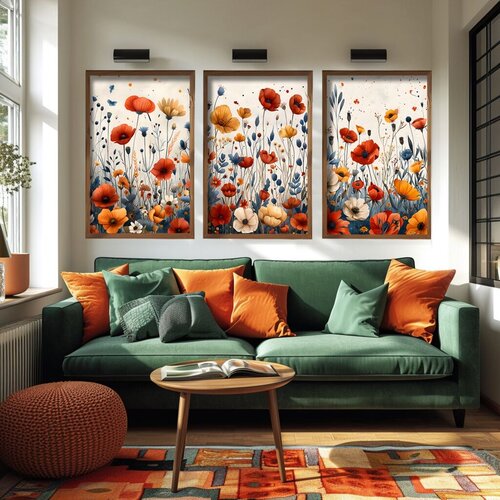 Wallity Dekorativna slika GE258-L, 35x47x3,5cm, 3 dijela Cijene