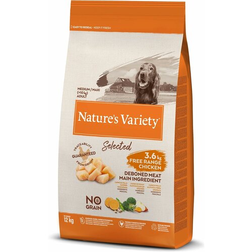 Nature's Variety suva hrana sa ukusom piletine za odrasle pse selected medium 12kg Slike
