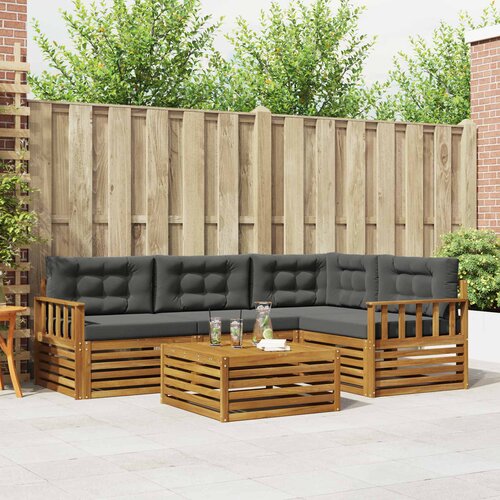  Set vanjskih sofa 5 kom. Prirodna i antracit Cijene