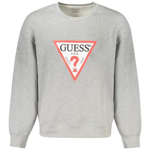 Guess Jeans Mu&scaron;ki Sivi Pulover Bez Zatvarača Cijene