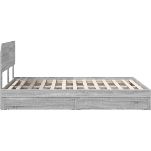  Krevet s od storage Siva Sonoma 140 x 200 cm Konstruirano drvo Slike