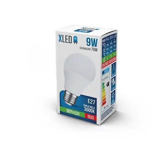 Xled led sijalica, E27 -9W, 220V, 3000K, toplo bela Cene