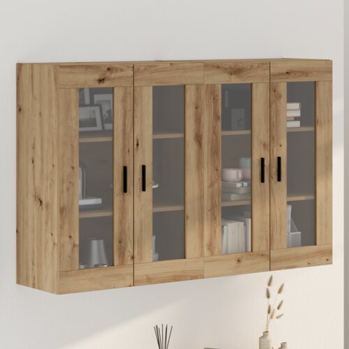 VidaXL Zidne kabinete 2 komad umj. hrast 69.5x34x90 cm Drvo umjetno Slike