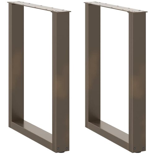  Noge za blagovaonski stol U-oblik 2 kom Prirodni čelik 70 x (72-73) cm Čelik Cene
