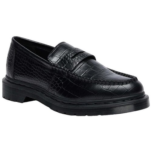 Dr. Martens Mokasini Mocassins Penton cuir emboss&eacute; crocodile Črna Cene