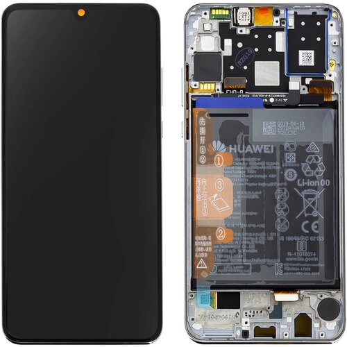 Huawei Originalni Complete Block: LCD zaslon na dotik z vgrajeno baterijo 3340 mAh - bela str. P30 Lite, (20886305) Slike
