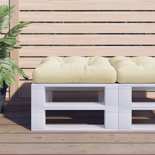 vidaXL Jastuk za palete krem 58 x 58 x 10 cm od tkanine Cijene