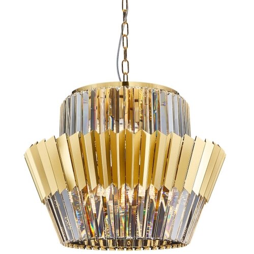  Luster na lancu DONNA 12xE14/40W/230V prečnik 55 cm zlatni Slike