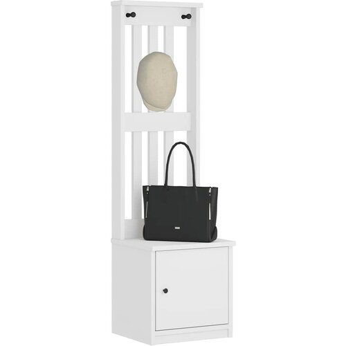 vidaXL Drvo za dvoranu SANDENS bijelo 45x40x159,5 cm puno drvo bor Cijene