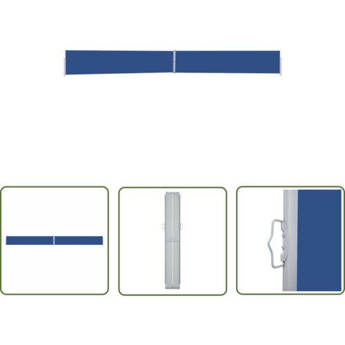  The Living Store Zložljiva stranska tenda za teraso 170x1200 cm modra - Stranska Tenda, (21742457) Slike