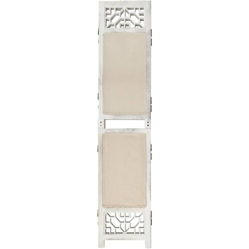 Maison Chic Paravan - Sobne pregrade 4-delni krem 140x165 cm blago, (22111749) Cene