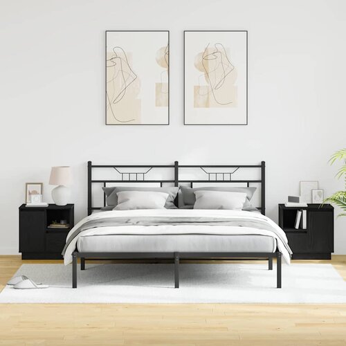  Noćni ormar s ladicama 2 pcs Crni hrast 50 x 34,5 x 50 cm. Slike