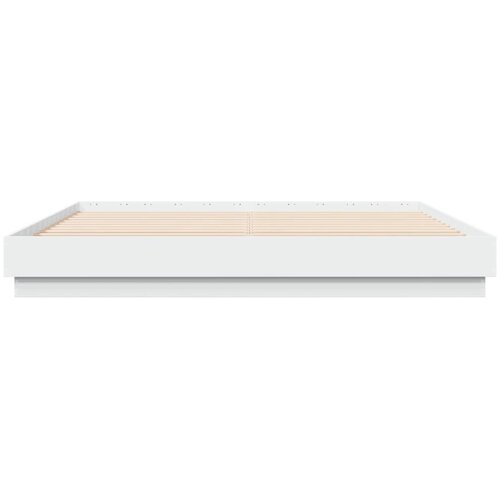  Okvir kreveta s LED svjetlima bijeli 180 x 200 cm Slike