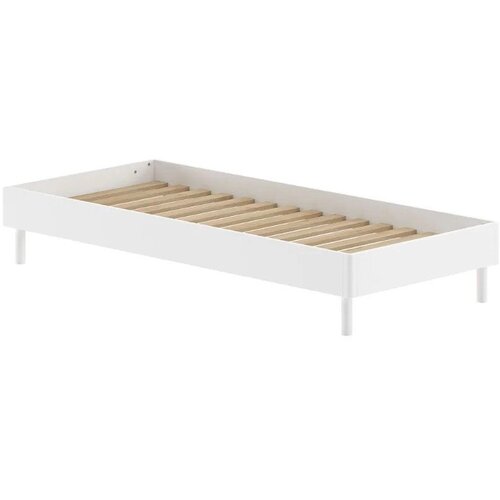 Vipack Bijeli krevet od masivne bukve bez uzglavlja s podnicom 90x200 cm Forrest &amp;ndash; Slike