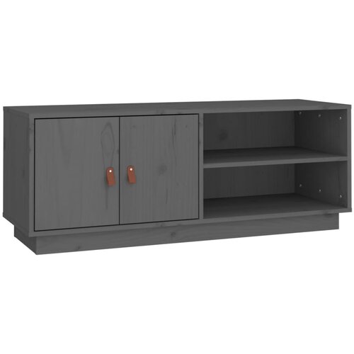 Maison Chic TV omarica - TV stojalo - Televizijska omarica siva 105x34x40 cm trdna borovina, (21699919) Cene