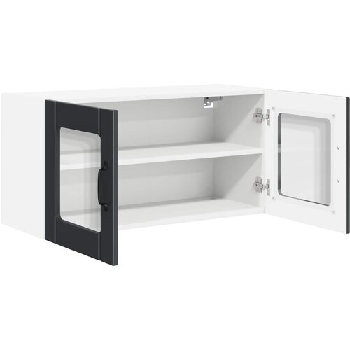  Zidni stakleni ormar Crna 80 x 31 x 40 cm Konstruirano drvo Slike