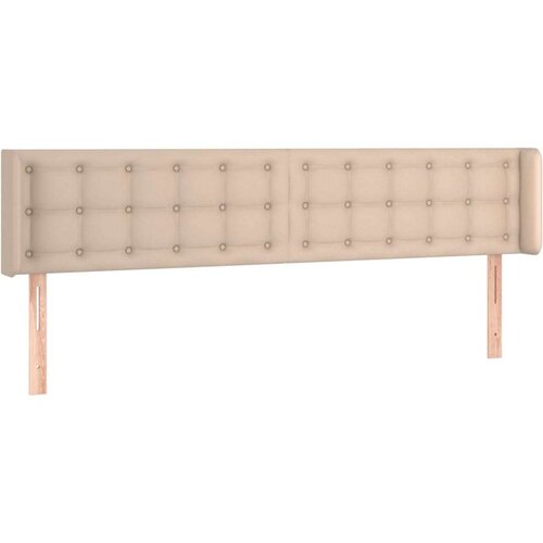  Uzglavlje boja cappuccina 163x16x78/88 cm od umjetne kože Slike
