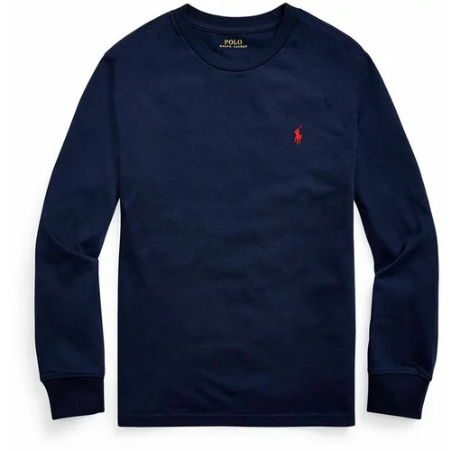 Polo Ralph Lauren Otroški bombažen pulover mornarsko modra barva, 323843804002
