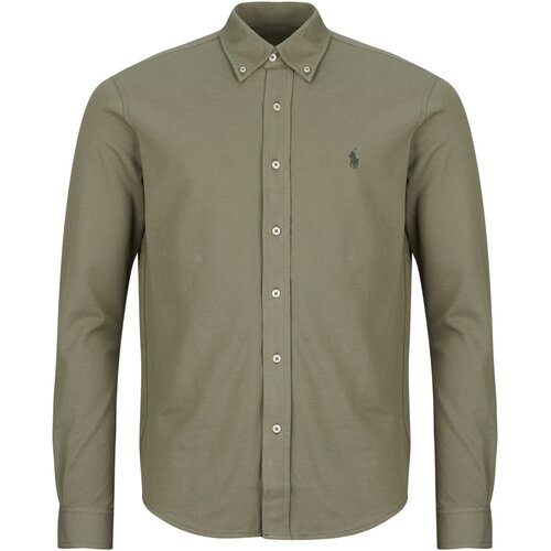 Polo Ralph Lauren CHEMISE AJUSTEE COL BOUTONNE EN POLO FEATHERWEIGHT Kaki Cijene