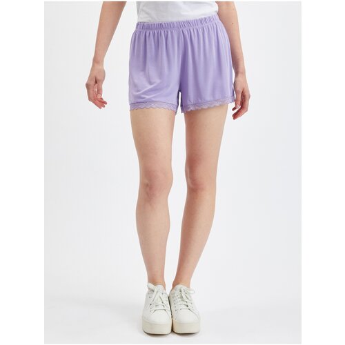 Orsay Light Purple Womens Shorts with Lace - Women Slike