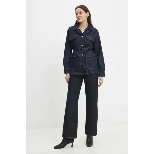 Answear Lab Jeans jakna ženska, mornarsko modra barva
