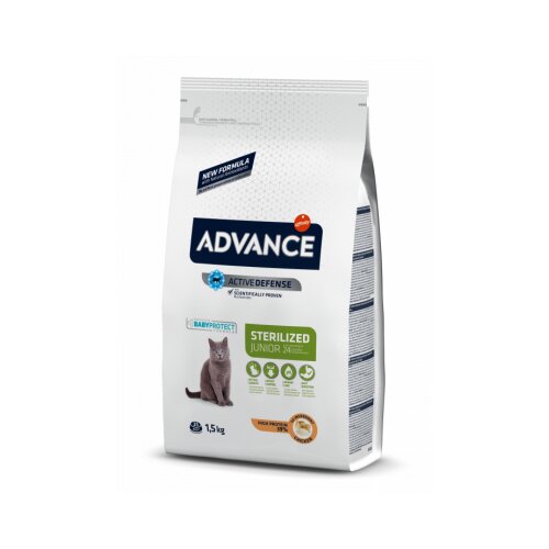 Advance Suva hrana za mačke Sterilized Junior,Piletina, 1,5kg Slike