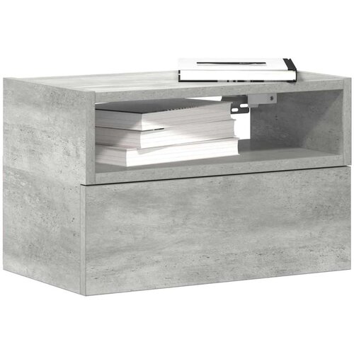 VidaXL Stenska nočna omarica 2 kosa betonsko siva 45x26x28,5 cm Slike