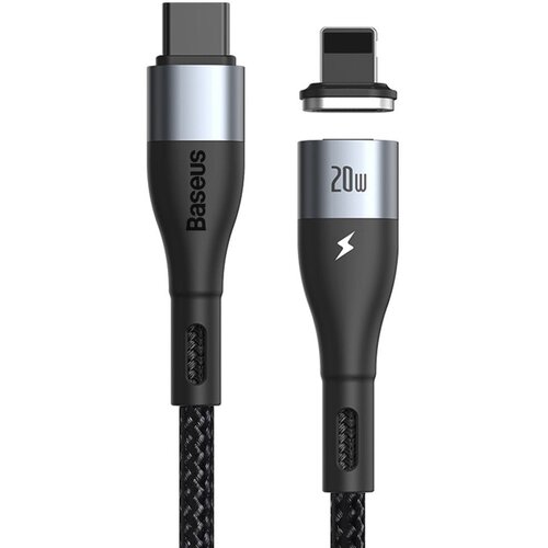 Baseus Zinc USB Type C - Lightning magnetski kabel Power Delivery 20 W 2 m crna Slike