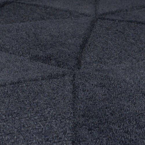 Flair Rugs Antracitno siva ročno tkana volnena okrogla preproga &amp;oslash; 160 cm Shard Charcoal &amp;ndash; Slike