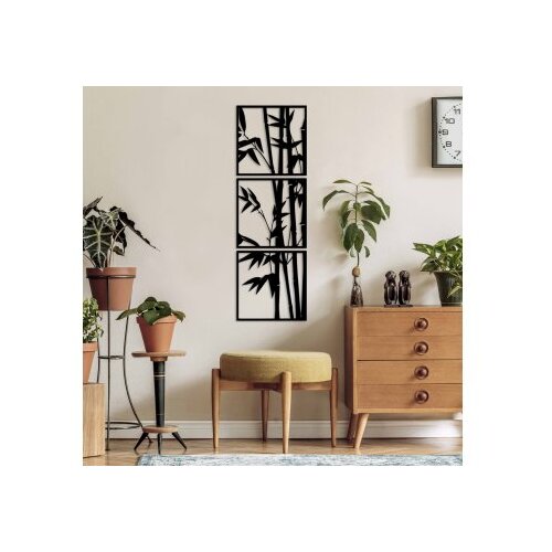 Wallxpert Zidna dekoracija Rami-1, 45 x 45 cm, Crna Slike