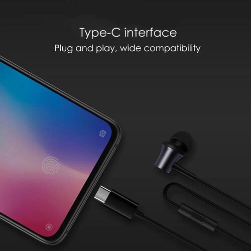 Xiaomi Originalne črne stereo slu&amp;scaron;alke Xiaomi HSEJ04WM USB-C Slike