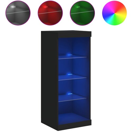 Maison Chic Komoda - Predalnik z LED lučkami črna 41x37x100 cm, (21717409) Slike
