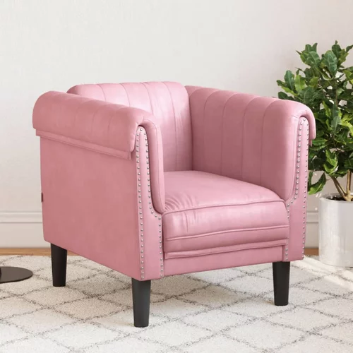  Fotelja ružičasta baršunasta