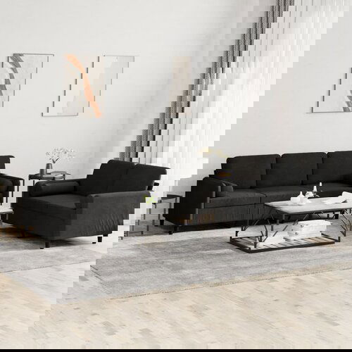 vidaXL 2-dijelni set sofa s jastucima crni baršunasti Cijene