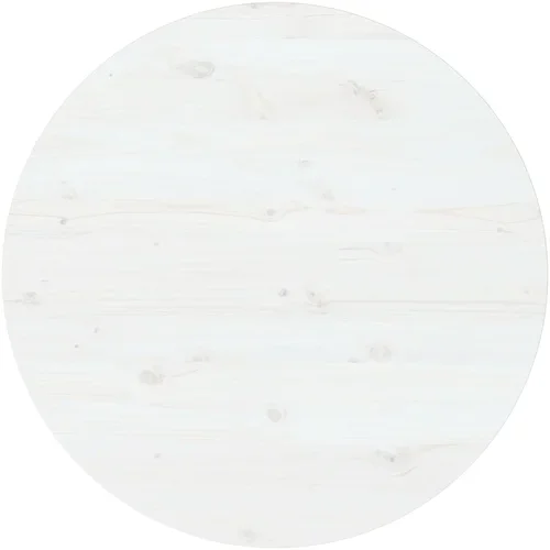 vidaXL Mizna plošča bela Ø90x2,5 cm trdna borovina