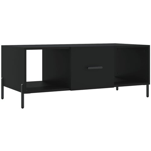 Maison Chic Klubska mizica - kavna mizica - Nizka mizica črna 102x50x40 cm inženirski les, (21753425) Slike
