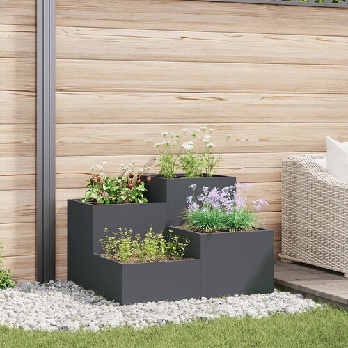 vidaXL Vrtna sadilica Antracit Plastika 100 x 100 x 60 cm Sadilice Cijene