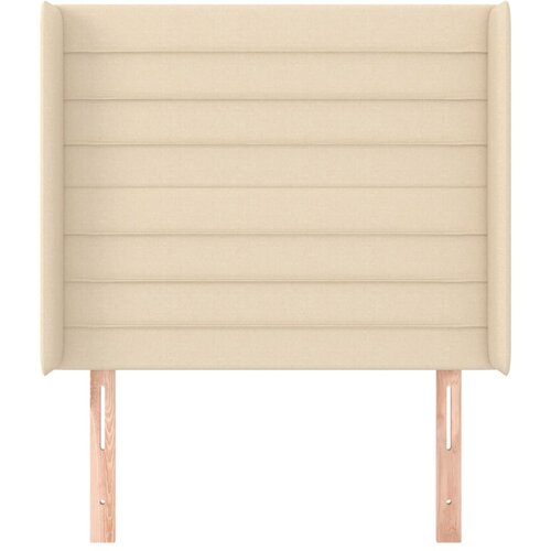  Uzglavlje s u&amp;scaron;ima krem 83x16x118/128 cm od tkanine Slike